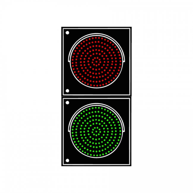 โคมสัญญาณไฟจราจร เขียวและแดง ระบบไฟ 220V รหัสสินค้า GSC027